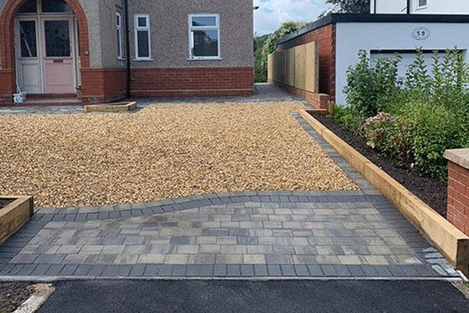 completed gravel driveway, project view 6