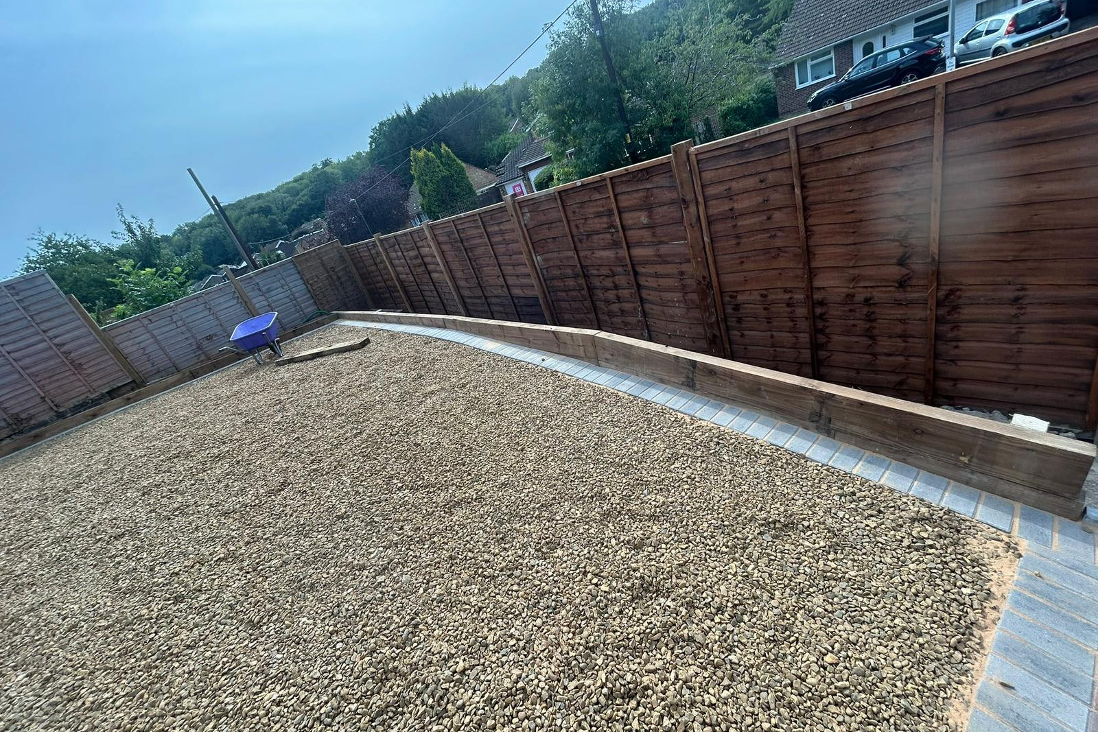 completed gravel driveway, project view 5