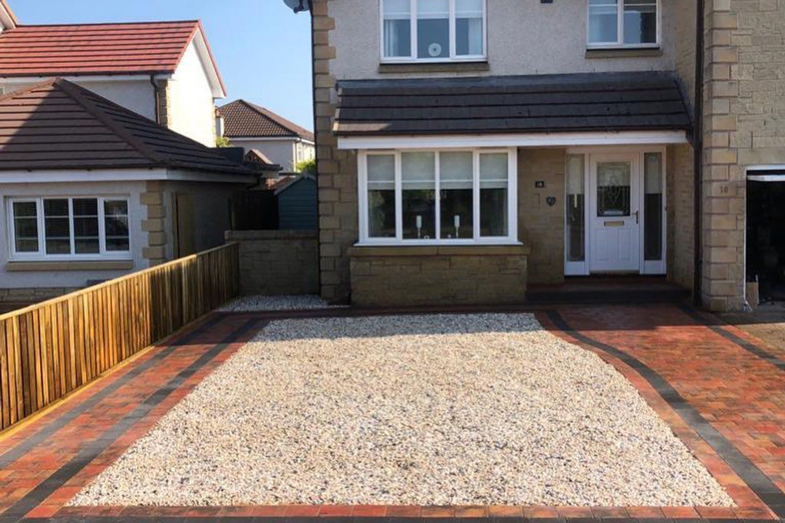 completed gravel driveway, project view 7